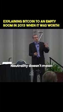 Explaining Bitcoin To An Empty Room In 2013 When It Was Worth