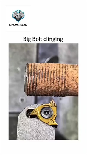 AinovaRealm on Instagram: "This 55-second video provides a detailed look at high-precision mechanical engineering in action. It showcases a heavy-duty lathe machine performing intricate threading and finishing on a large metal bolt. The footage highlights the technical accuracy of the cutting tool as it removes metal shavings to achieve a smooth, industrial-grade finish. This impressive demonstration Perfect for those who appreciate the beauty of industrial manufacturing and mechanical craftsman