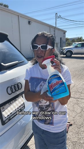 Manifesting snow the only way we know how… by drawing it on the car. ❄️😂 Chalk Ink markers = holiday decorating on the go. | Chalk Ink Markers