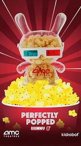 8.4K views · 573 reactions |  SPECIAL RELEASE  Something just popped in, and it’s buttery fresh! Kidrobot and AMC Theatres are teaming up to make a Perfectly Popped version of the Dunny! Designed with a clear shell and filled with perfectly popped, mouth-watering popcorn, this 8-inch Dunny is a blockbuster addition to any movie lover’s collection. Limited quantities available now! https://www.kidrobot.com/products/amc-theatres-perfectly-popped-dunny | Kidrobot | Facebook