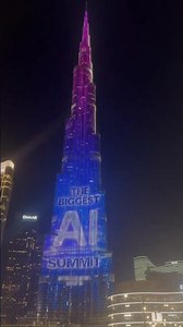 Burj Khalifa Illuminated for #IndiaAIImpactSummit2026