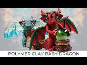 ❄️ Cute Polymer Clay Baby Dragon Tutorial: All I Want For Christmas! 🎄BEGINNER FRIENDLY!