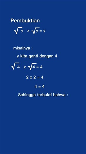 √y x √y = y Kok bisa? #soalmatematika #belajarmatematika