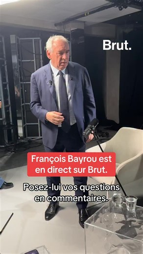 270K views · 2K reactions | François Bayrou est en direct sur Brut. Posez-lui vos questions en commentaires. | Brut | Facebook