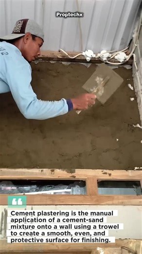 Manual Cement Plastering Smooth Wall Finish #construction #plastering #shorts
