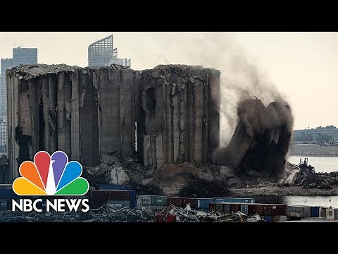 Watch: Beirut Grain Silo Collapses On Second Anniversary Of Fatal Blast