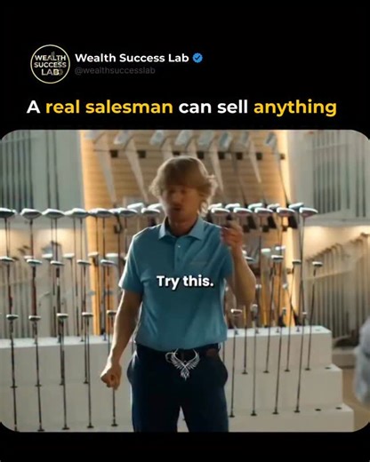 Wealth Success Lab on Instagram: "He sold a $1,200 golf club with one simple line—and it had nothing to do with features or brand. No specs, no jargon, just results: “This club helped me win my last three games—want to win your next?” That single sentence spoke directly to desire, confidence, and a touch of FOMO. Because people don’t buy products—they buy outcomes, stories, and possibilities. It’s a lesson in persuasive communication: sell the transformation, not the tool. Whether it’s a golf cl