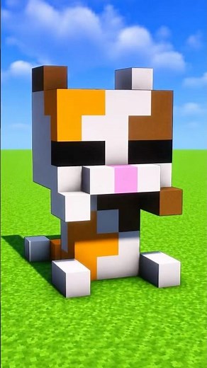 Easy Cute Cat Build in Minecraft! 🐱 #minecraft