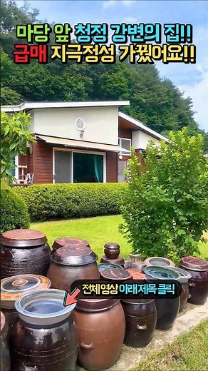 (급매) 집 앞에 청정 강물이 흐르는 곳!! 부부가 17년 세월 동안 지극정성 가꿔낸 완성형 정원 집 전원주택 급매 #shorts