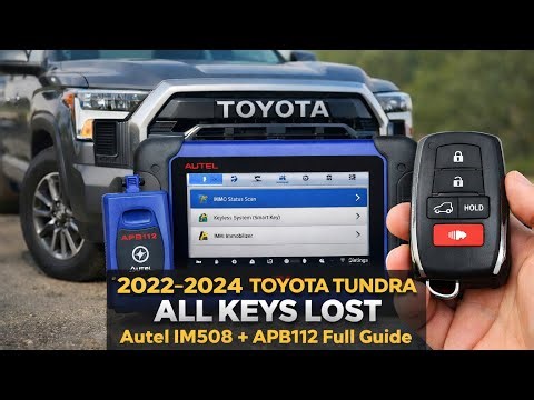 “2022–2024 Toyota Tundra ALL KEYS LOST 🔥 No Rolling Code Needed! Autel IM508 + APB112 Full Guide”
