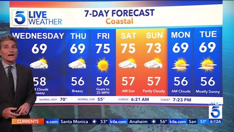 KTLA 5 News weather forecast - Wednesday, April 15, 2026