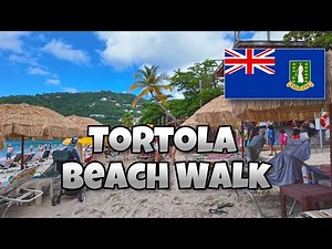 Walking Around Tortola, BVI Beach - 4K