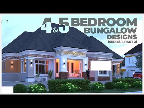Top 5 Nigerian 4 and 5 BedRoom Bungalow Designs - Nigerian House Plans Series (Series 1, Part 2)