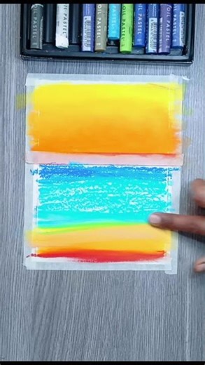 ⛱️ peaceful beach sunset 🌇 drawing #art #shorts