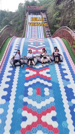 Rainbow slide in Cat Cat Village Sapa, Vietnam 🇻🇳🌈 #vietnam #rainbowslide #sapavietnam