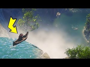 SAILING OFF THE BIGGEST WATERFALL IN RED DEAD REDEMPTION 2!