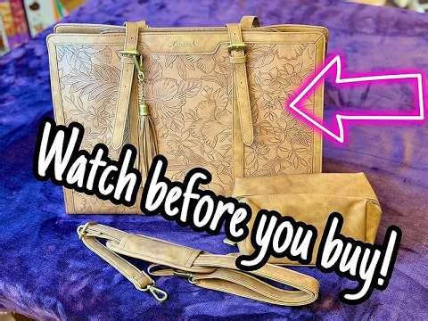 LOVEVOOK Laptop Bag for Women Vintage Leather Work Tote 17.3 inch Review- Watch BEFORE buying!