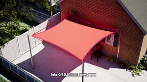 ShadeMart 31' x 33' x 45.28' Grey Sun Shade Heavy Duty Triangle Shade Sail Custom Size Super Ring Canopy Awning Shades for Patio Carport Yard UV Blockage Commercial Grade 260 GSM