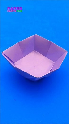 DIY paper bowl tutorial - Handmade easy paper crafts for school #shorts