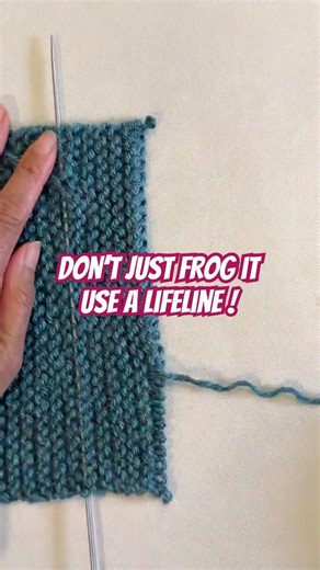 Fix a mistake many rows back. Don’t frog without a life line! #Short #knittingcrochet