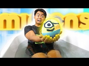 DIY GIANT MINION BATH BOMB CHALLENGE!