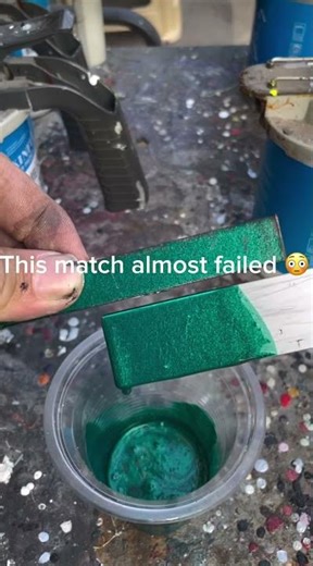 Creating an exact paint match from a sample #carpaint#paintmixing#autobody#shorts