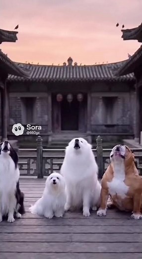 Four Friends Howling