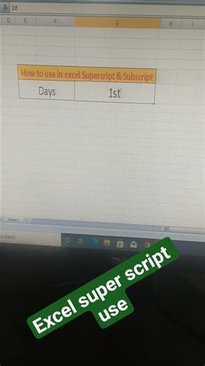 Excel me superscript use kaise kare #excel #short #computer