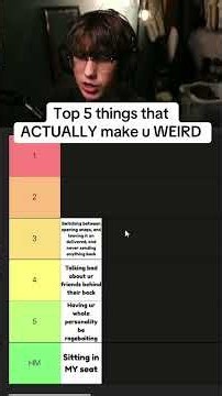 Top 5 Things that ACTUALLY make u WEIRD #relatable #tierlist #top5 #ranking