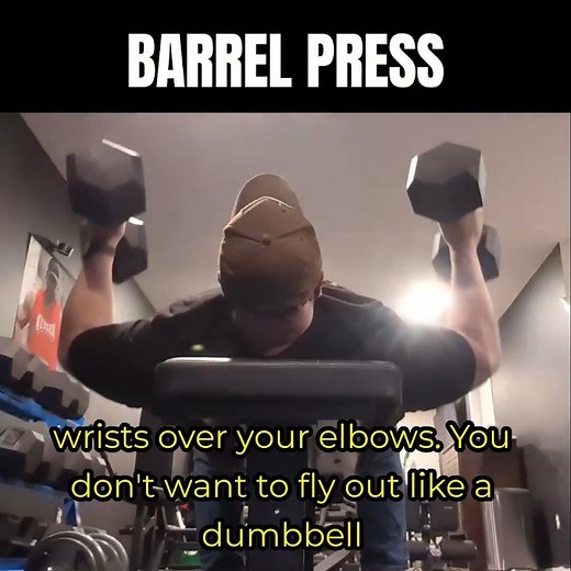 How to Perform the Barrel Press Exercise #massiveiron #barrelpress #chestbuilding #chestworkout