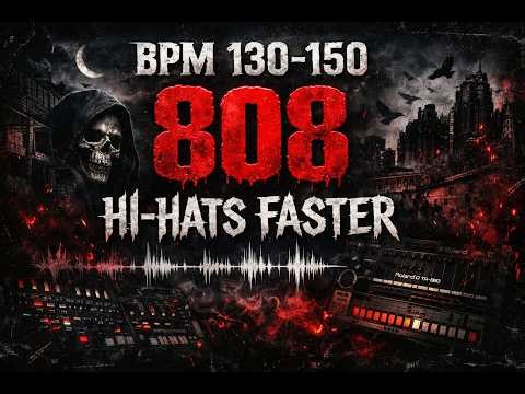 808 Bass Trap Beat 140 BPM | Intense Hi-Hat Loop
