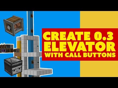 Minecraft Create Mod Realistic Elevator With Call Buttons (Tutorial)