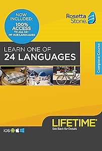 Rosetta Stone Learn Unlimited Languages| Lifetime Access - Learn 24 Languages| PC/Mac Keycard