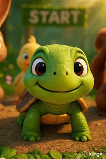 “The Little Turtle’s Race 🐢🌈 | A Heartwarming 3D Pixar-Style Kids Story About Never Giving Up”