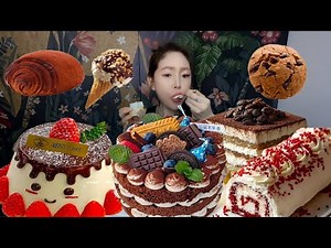 Asmr🍰Creative Cream Cake🍰 (Soft And Waxy Sound) 크림丨먹방丨Mukbang丨Satisfying丨Eatings