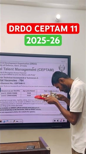 DRDO CEPTAM 11 RECRUITMENT 2025 | DRDO CEPTAM 11 notification | drdo technician A