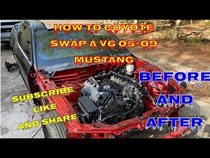 How to coyote swap a v6 mustang #fordmustang #americanmuscle #coyoteswap