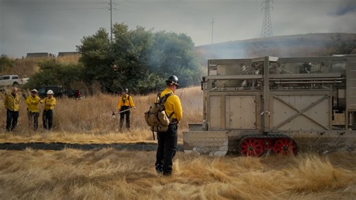 BurnBot unveiled in CA, controlled burn machine could reduce wildfire risk: See it in action here