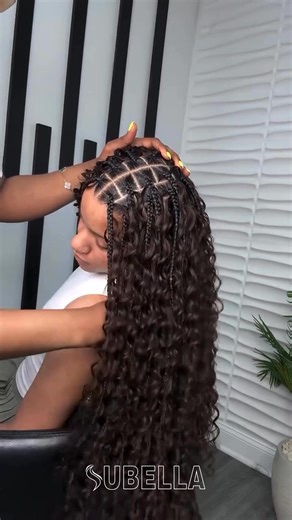 8K views · 27 reactions | ☀️The beauty of my summer braids is to be able to 퐬퐰퐞퐚퐭, 퐬퐰퐢퐦 and 퐠퐞퐭 퐰퐞퐭.  ✔️ Real 13x6 Full lace + drawstring = beginner-friendly & breathable ✔️ Super natural parting = scalp is SCALPING ✔️ Knotless braids + curly ends = soft, lightweight, and effortless Click now to try yours! https://st.subellahair.com/braidedcollection | Subellahair | Facebook