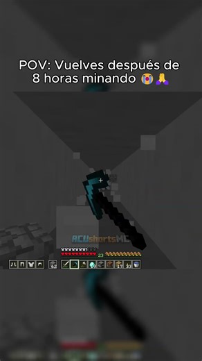 Cuando vuelves de 8 horas minando en Minecraft 😭