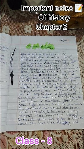 Class-8 History chapter - 2 . Trade to territory all notes 📝 . / #education #short