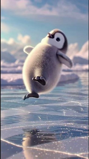 Little Penguin Slips and Starts Crying 😭🐧 #penguin #babyanimals #funny #cuteanimal #cute #adorable
