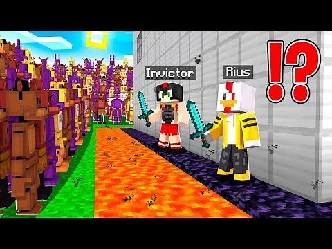 1000 ANIMATRONICOS Vs BASE SEGURA de Los COMPAS en MINECRAFT 😱 FNAF en MINECRAFT Invictor y Riusplay
