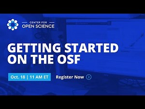 Getting Started on OSF