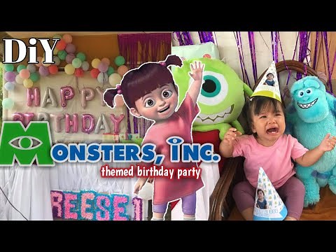 Diy Monsters Inc themed birthday party
