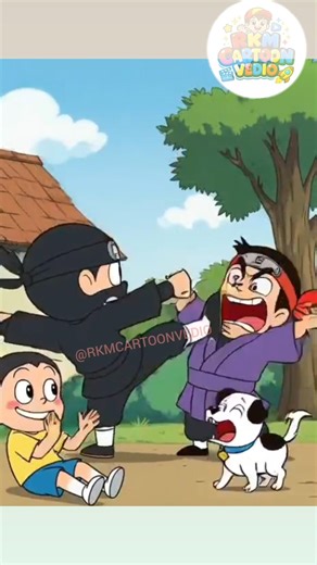 Funny Ninja Cartoon Fight Scene 😱 #shorts #cartoon #ninja #kids