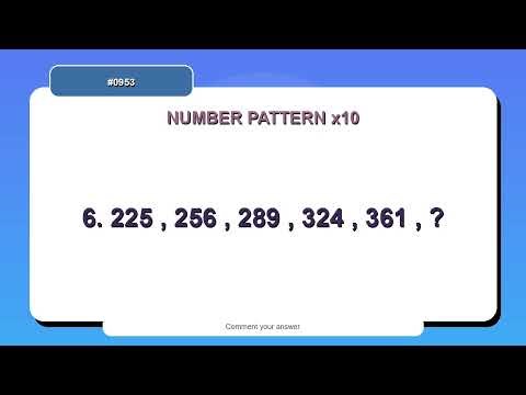 Number Pattern Challenge #0953 | 10 Number Pattern Practice Questions