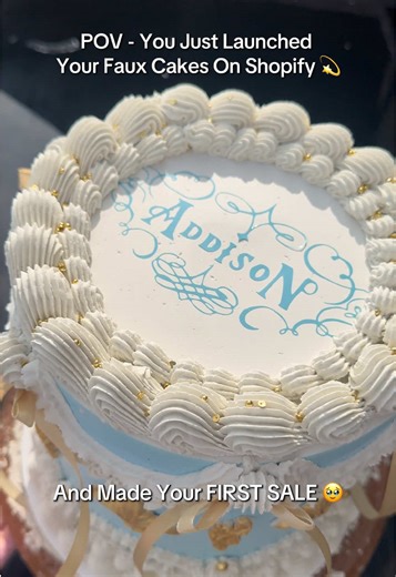 So SO grateful - I’ve officially launched, this is the start of hopefully a stable, sustainable future selling my faux cakes away from Etsy! 🤍💫 My Shopify link is in my bio! Create your faux cake NOW! ✨🤲🏼🤍 #addisonrae #fakecakes #fyp #thefakecakecompany #makeitwork