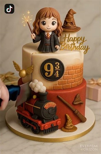 Harry Potter Cake Magic ✨ This Hermione Inspired Birthday Design Will Blow Your Mind!