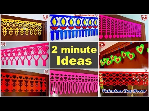 8 Simple and Beautiful Paper Door Hanging Crafts - Paper Craft - DIY Flowers - Home Decor